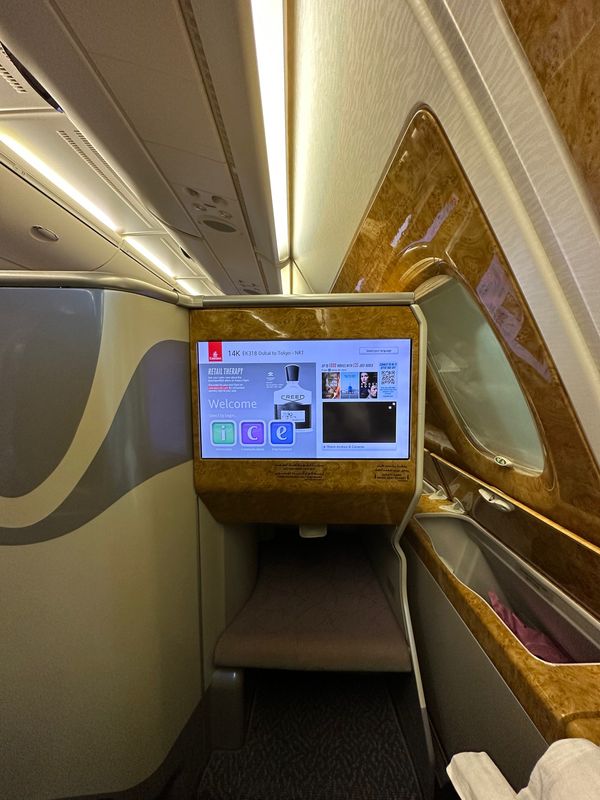 アラブ首長国連邦・ドバイ「ドバイで豪遊する旅」の写真：帰国のフライト。ファーストアップグレード...