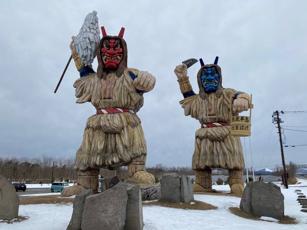 日本・秋田県「秋田旅行」の写真：新千歳空港発秋田空港行。
到着早々なまは...