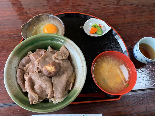 日本・宮城県「福島、宮城、山形出張」の写真：米沢　ミートピアさんでランチ
すき焼き丼...