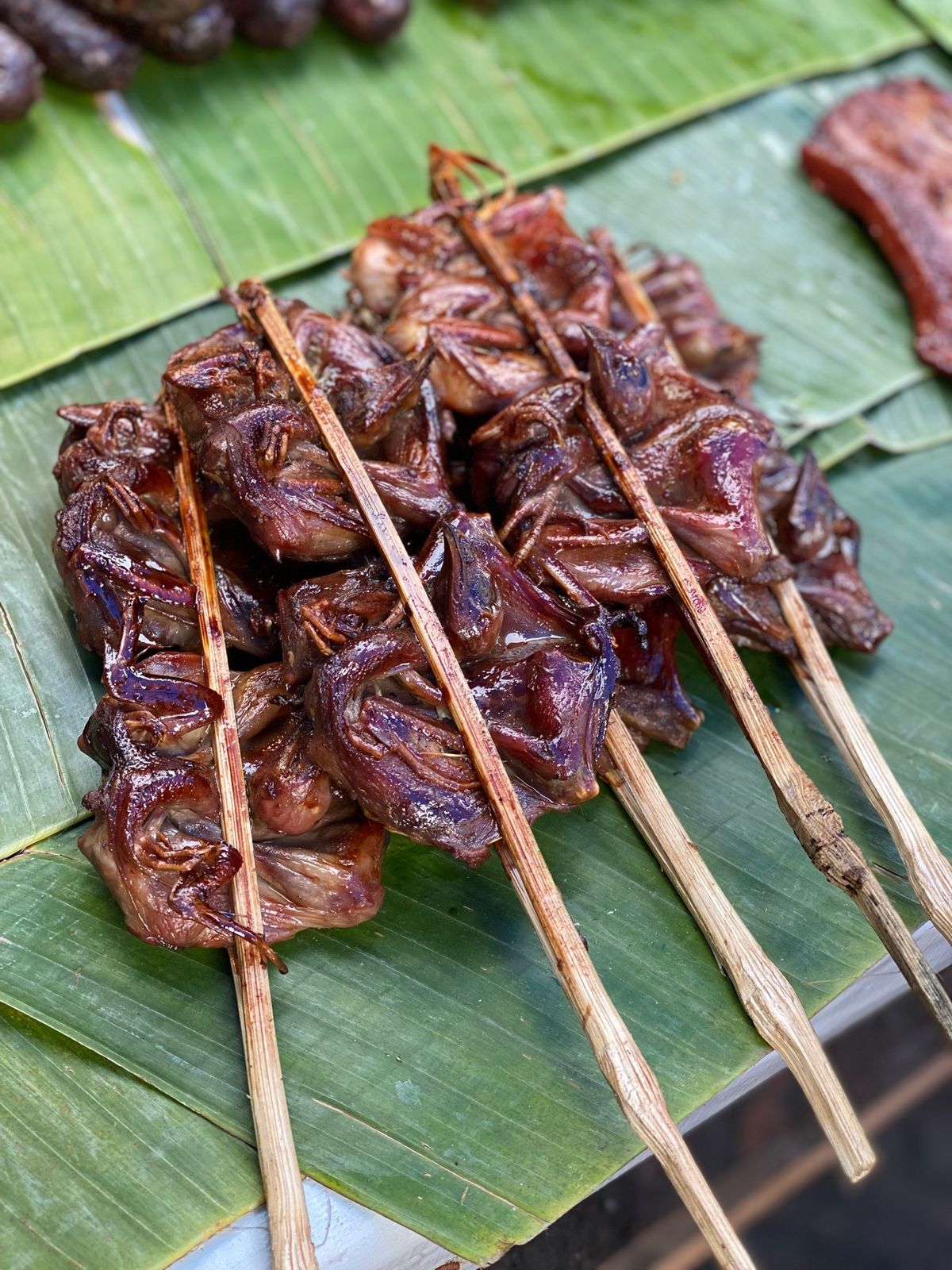 ルアンパバーンの朝市。
衝撃的なものも…🦇