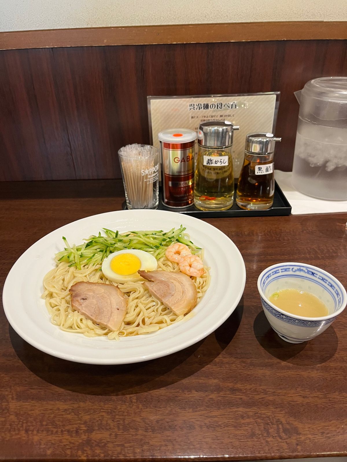呉で食べたものたち

・呉冷麺（珍来軒）

・広島焼きなど（五エ門）