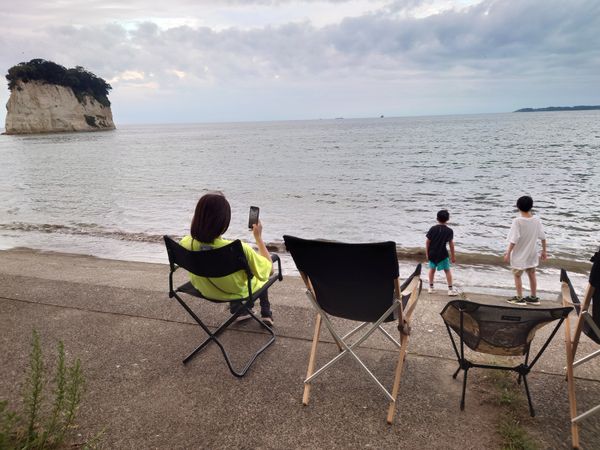 日本・石川県「能登半島キャンプ at 見附島」の写真
