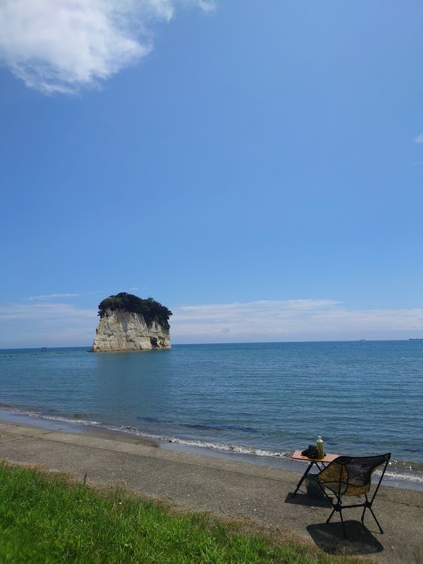 日本・石川県「能登半島キャンプ at 見附島」の写真