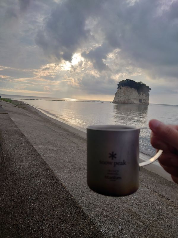 日本・石川県「能登半島キャンプ at 見附島」の写真