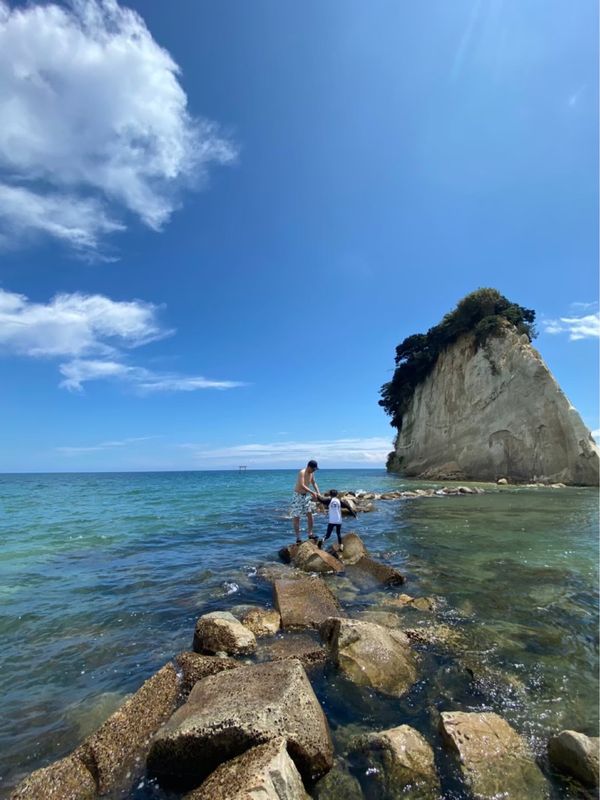日本・石川県「能登半島キャンプ at 見附島」の写真