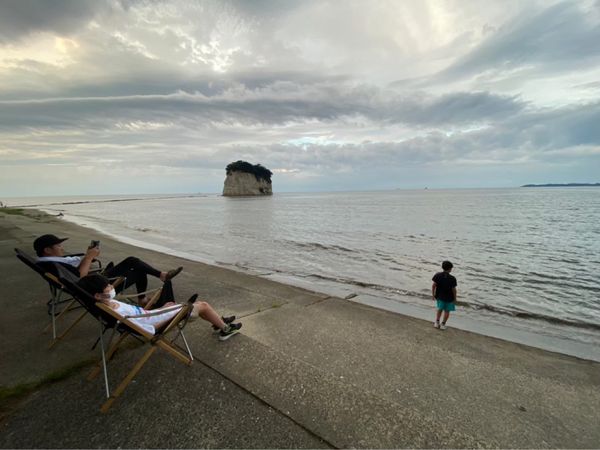 日本・石川県「能登半島キャンプ at 見附島」の写真