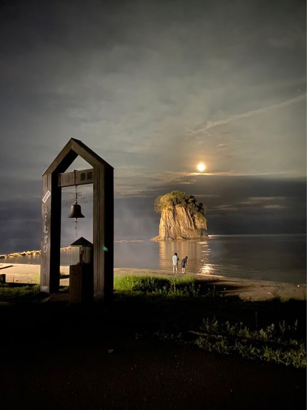 日本・石川県「能登半島キャンプ at 見附島」の写真