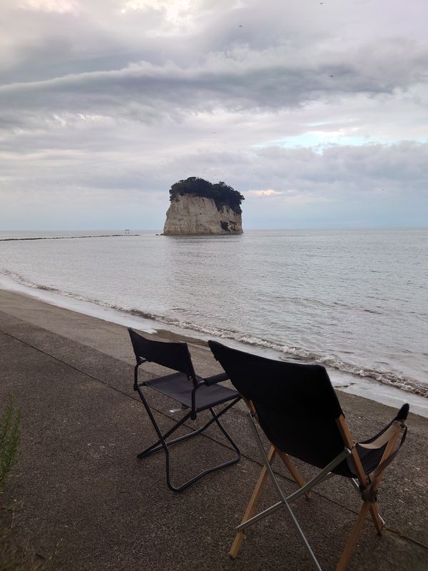 日本・石川県「能登半島キャンプ at 見附島」の写真