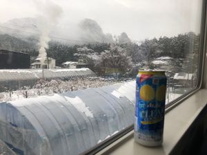 雪の中....鬼怒川温泉で♨️