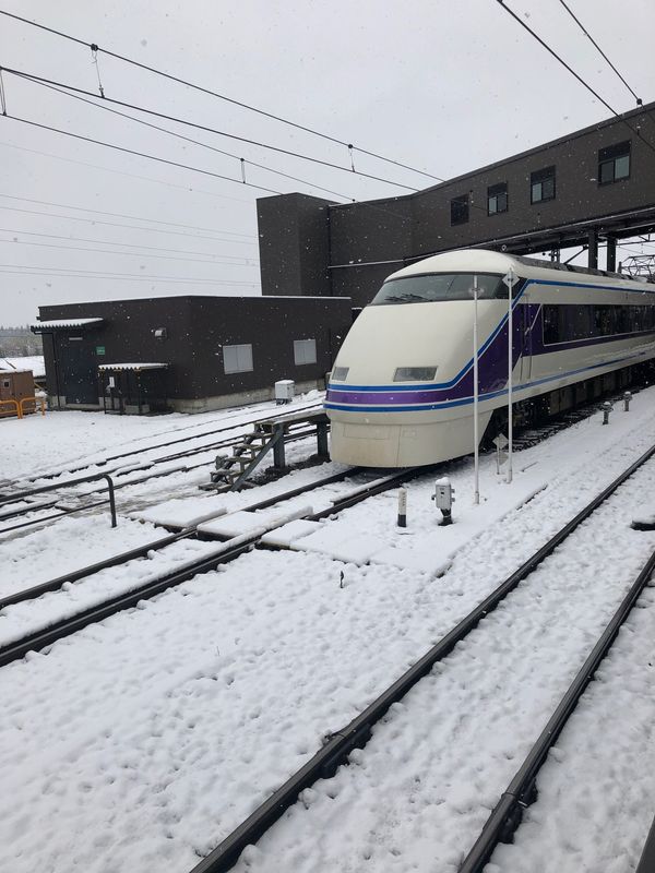 日本・栃木県「春なのに...」の写真：雪の中....鬼怒川温泉で♨️