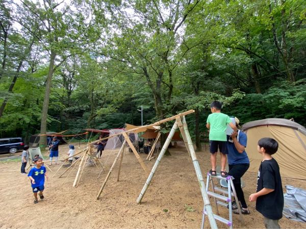 日本・滋賀県「グルキャン at マキノ高原キャンプ場」の写真：いざ、流しソーメン！！