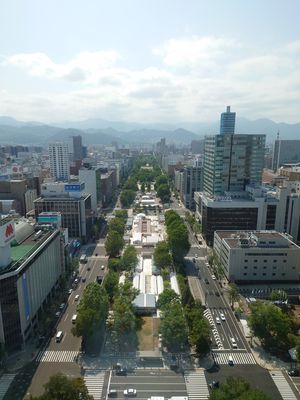 札幌時計台からの景色。