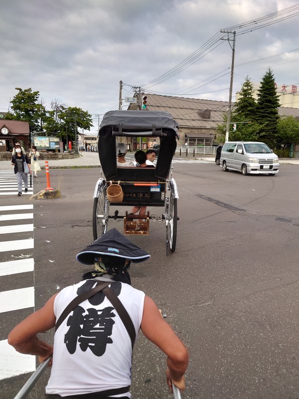 日本・北海道「北海道旅行」の写真：人力車乗りました。
