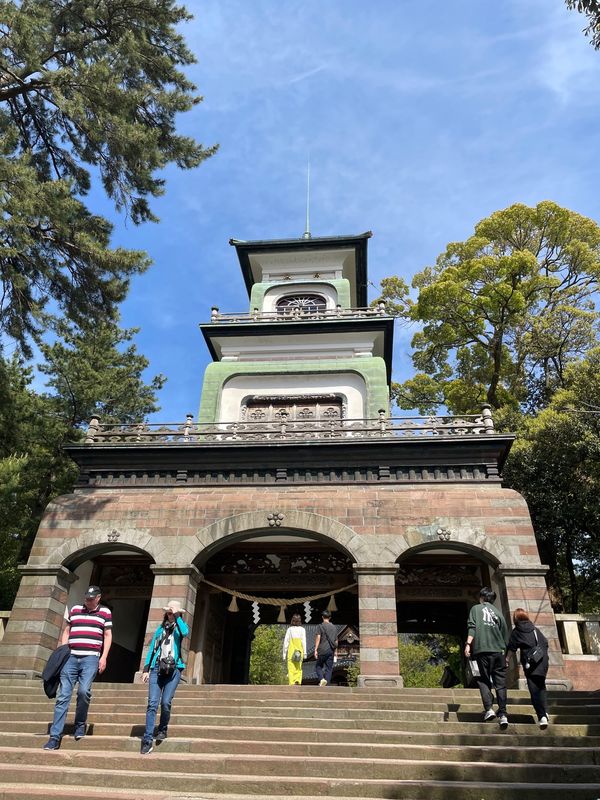日本・金沢「2023年金沢・能登旅行」の写真：金沢城近くにある尾山神社。加賀百万石の祖...