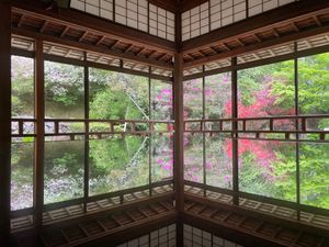 和倉温泉にある青林寺。京都の瑠璃光院のような感じです。建物は大正天皇の御幸...