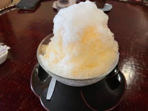 金沢の観光スポットひがし茶屋街。この日は暑かったのでかき氷をいただきました。