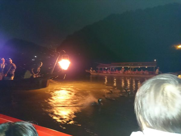 日本・愛知県「犬山鵜飼い&花火」の写真