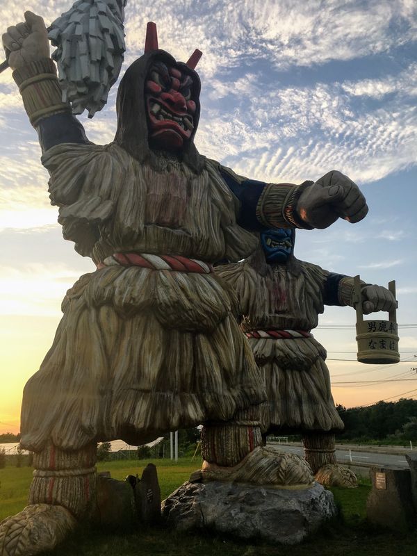 日本・日本「Akita」の写真：巨大なまはげ像