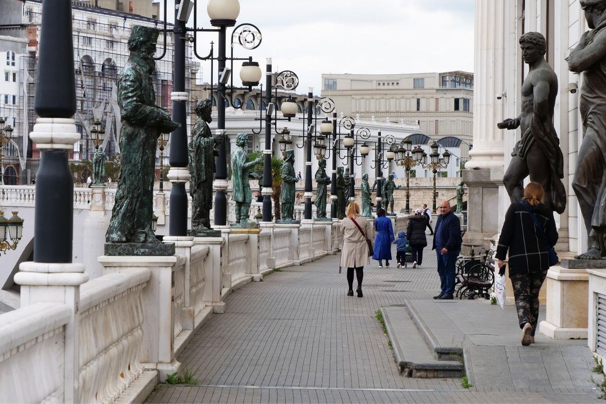 首都スコピエの中心地