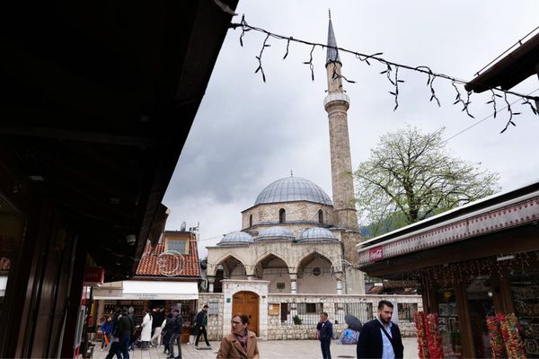 マケドニア共和国・Ohrid「バルカン半島旅行」の写真：サラエボの旧市街