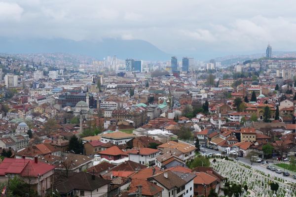 マケドニア共和国・Ohrid「バルカン半島旅行」の写真：サラエボの展望から