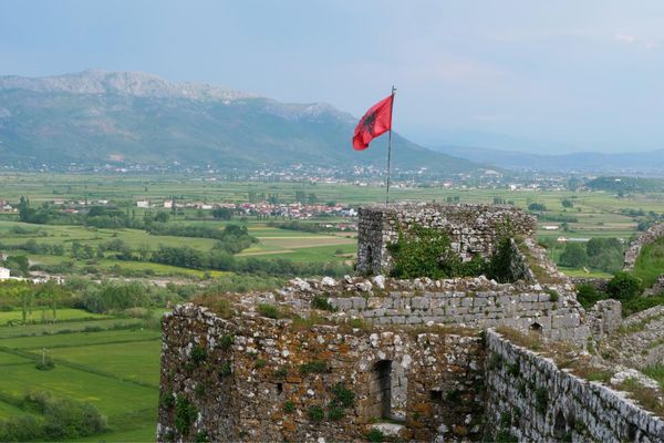 マケドニア共和国・Ohrid「バルカン半島旅行」の写真：ショコドラ城から