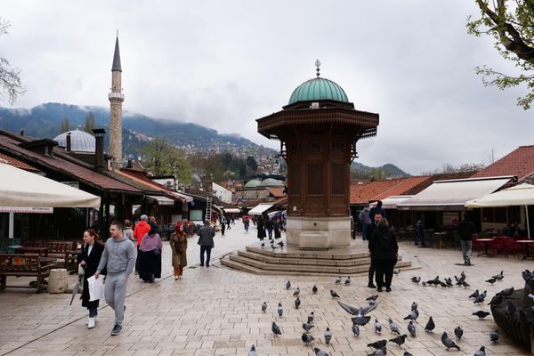 マケドニア共和国・Ohrid「バルカン半島旅行」の写真：サラエボの旧市街