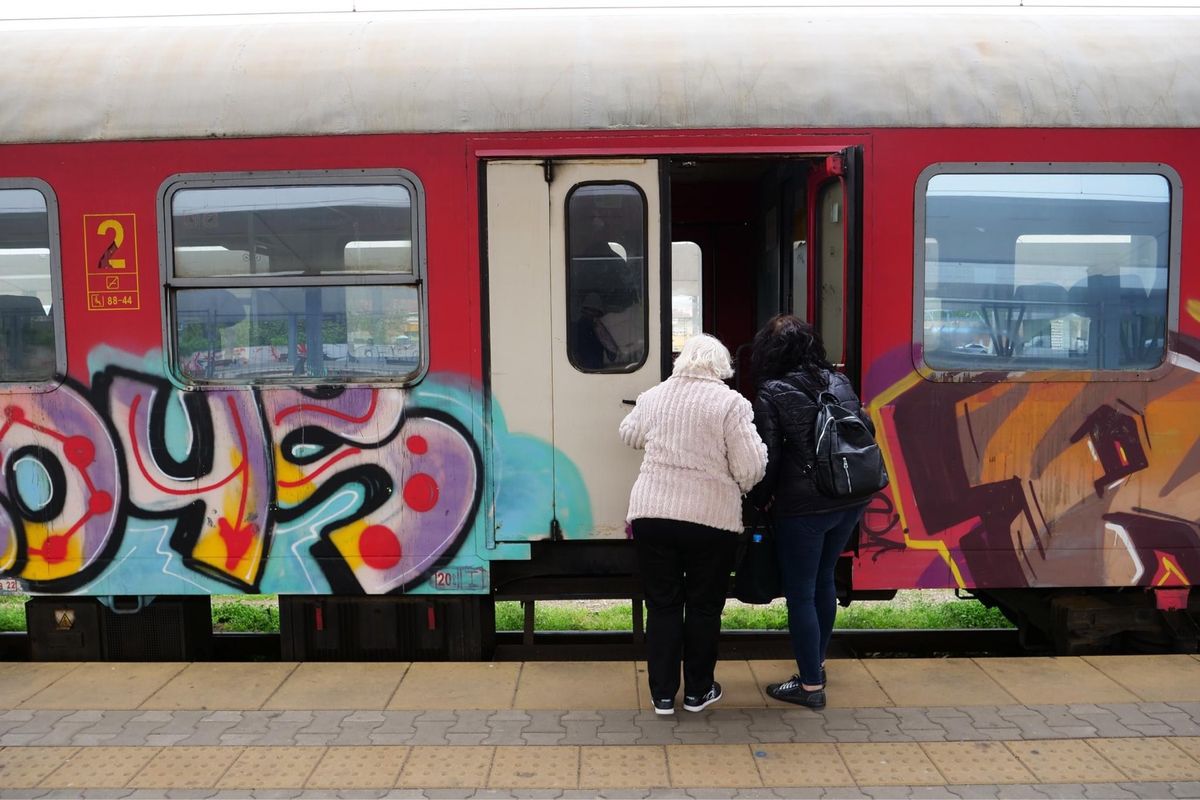 落書きの多い列車