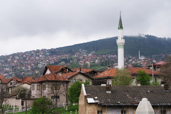 マケドニア共和国・Ohrid「バルカン半島旅行」の写真：サラエボの展望へ