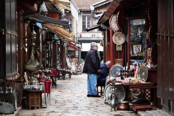マケドニア共和国・Ohrid「バルカン半島旅行」の写真：サラエボの旧市街
