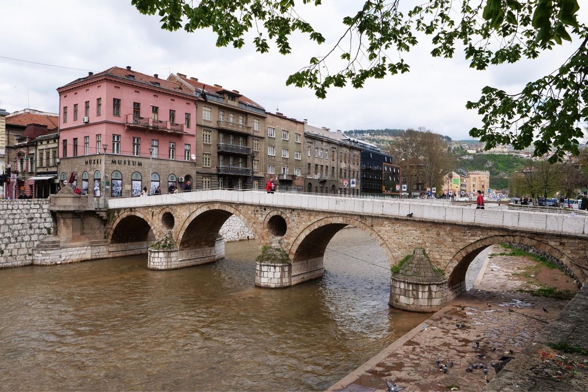 Sarajevo city river side