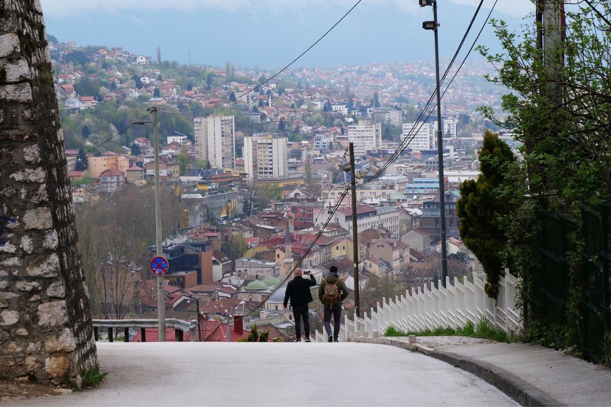 サラエボの展望へ