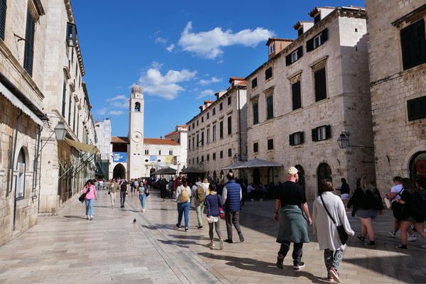マケドニア共和国・Ohrid「バルカン半島旅行」の写真：メインストリート