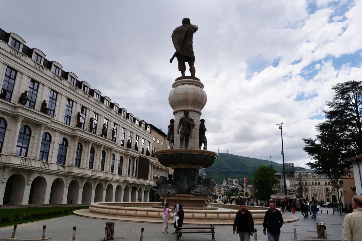 首都スコピエの中心地