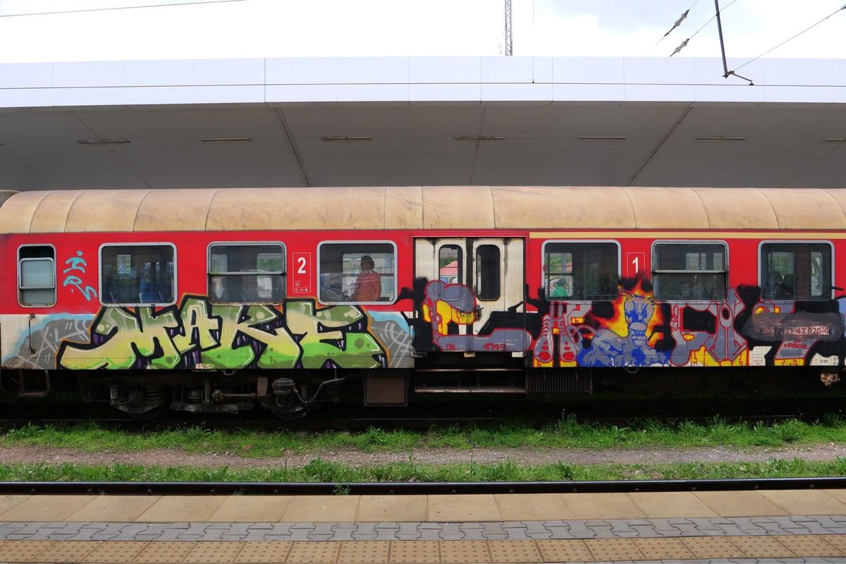 落書きの多い列車