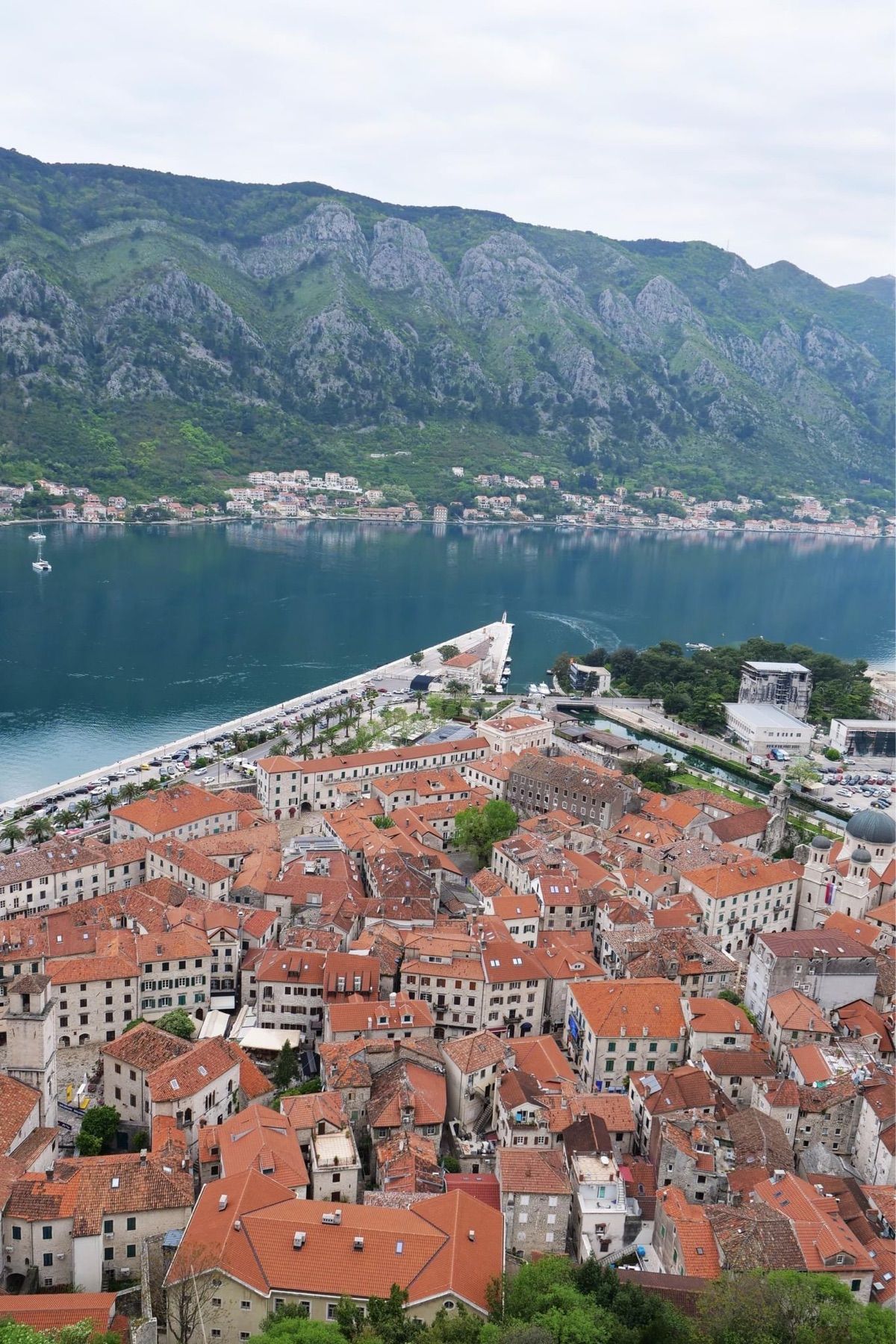 コトルの高台へ