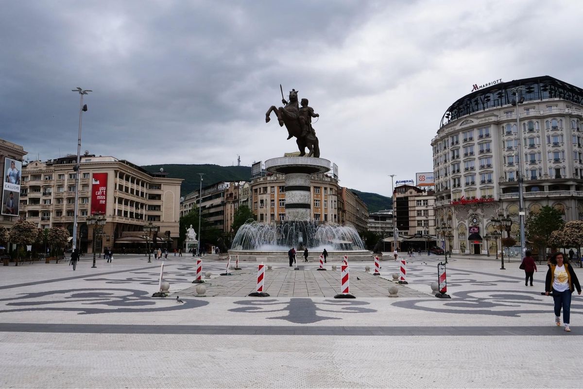 首都スコピエの中心地