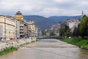 Sarajevo city river side