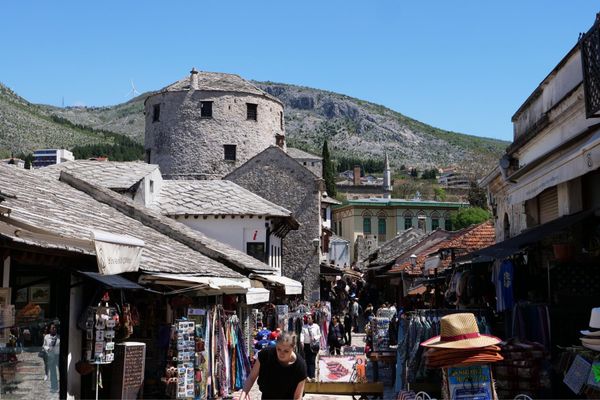 マケドニア共和国・Ohrid「バルカン半島旅行」の写真：旧市街の街並み