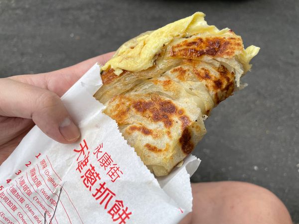 台湾・台北「台湾旅行(3年ぶり海外)」の写真：4/30
永康街で天津蔥抓餅と白水豆花
...