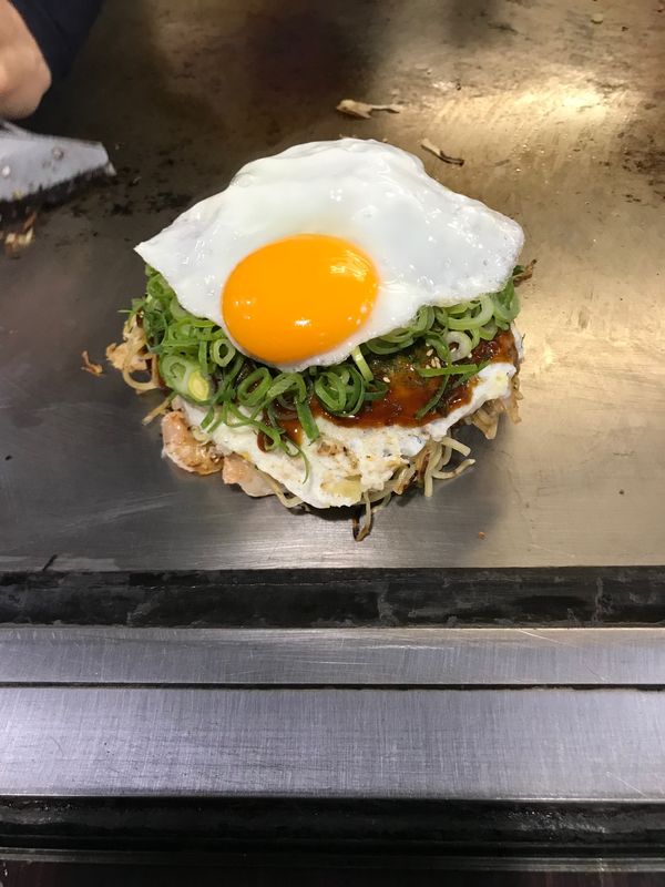 日本・岡山県「出張第六弾」の写真：お好み焼き