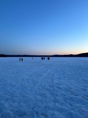 凍った湖で星空鑑賞⭐️