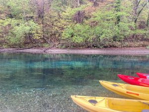 平均視度12-20mのクリアな水質の支笏湖と唯一の流出河川である千歳川。
...