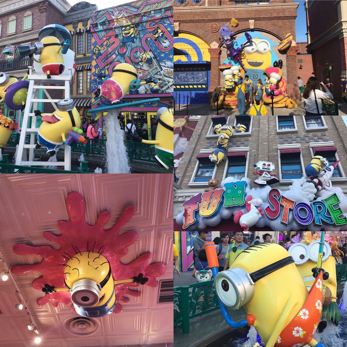 ユニバ　夏
今回は遠目からびしょ濡れ観察
神戸牛は、おいしかった〜🥩
子供...