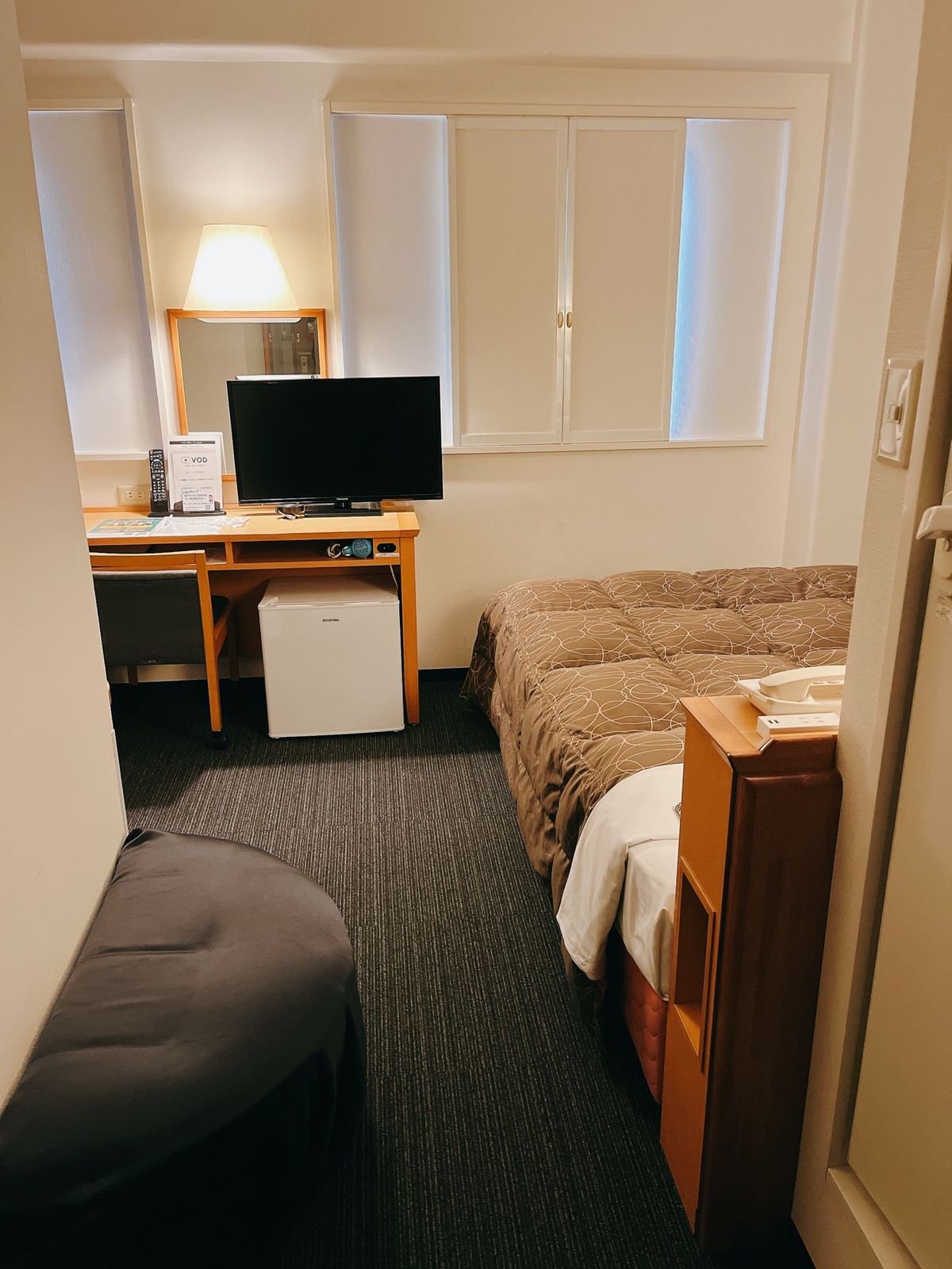 今夜泊まるホテルです。
バイクの駐輪場もありました🏍