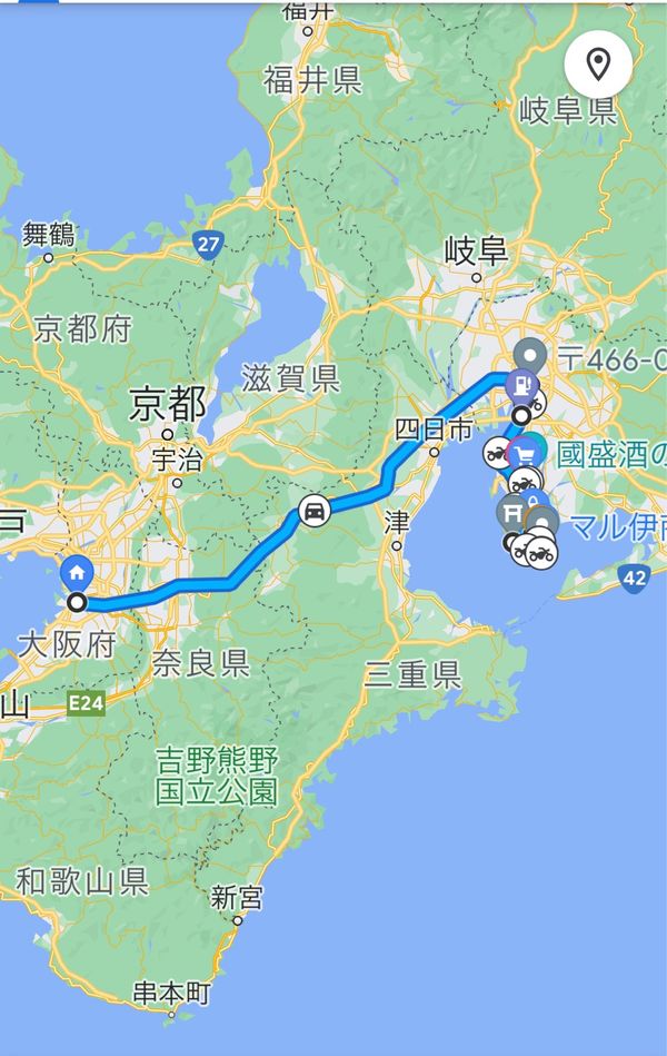 日本・愛知県「知多半島ツーリング」の写真：こんな感じで走りました