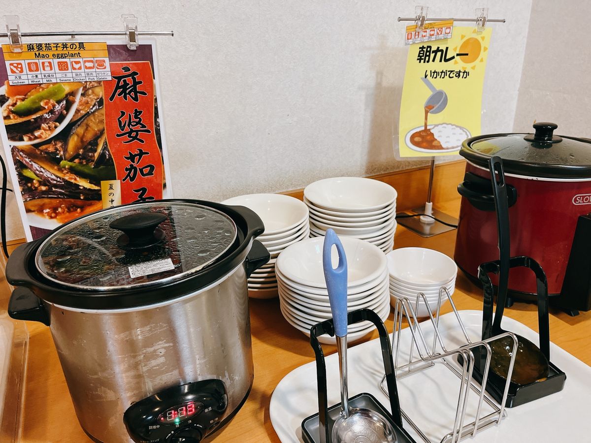 ホテルの朝食バイキング