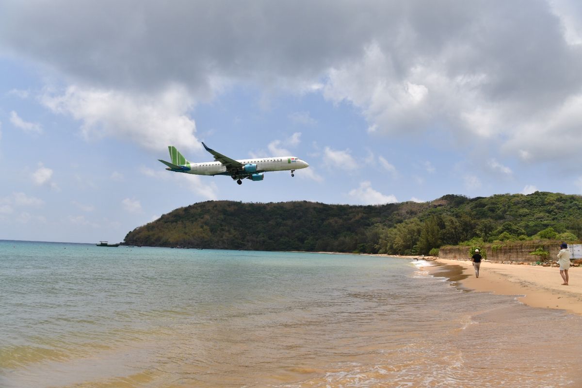 街中からbãi Đầm Trầuまで。1.ちょっとした峠を越え、2. mũ...