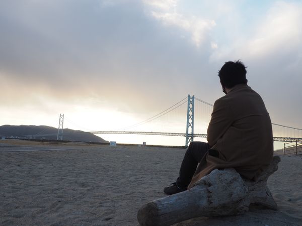 日本・姫路城「兵庫、淡路島」の写真：明石海峡