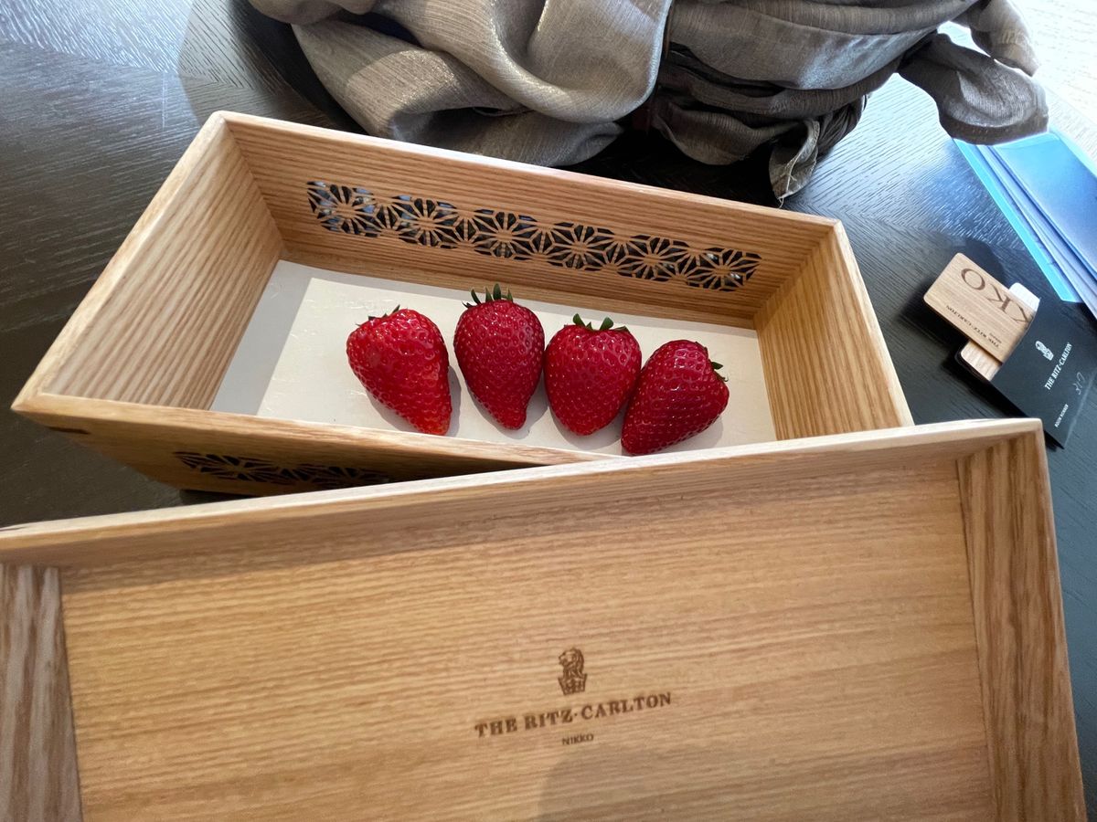 リッツカールトン日光
ウェルカムサービス　いちご🍓
